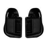 HR3 Black Earth & Vivid Black Vented Lower Fairing Kit With 6.5" Speaker Pods For Harley Touring models 2014-2024
